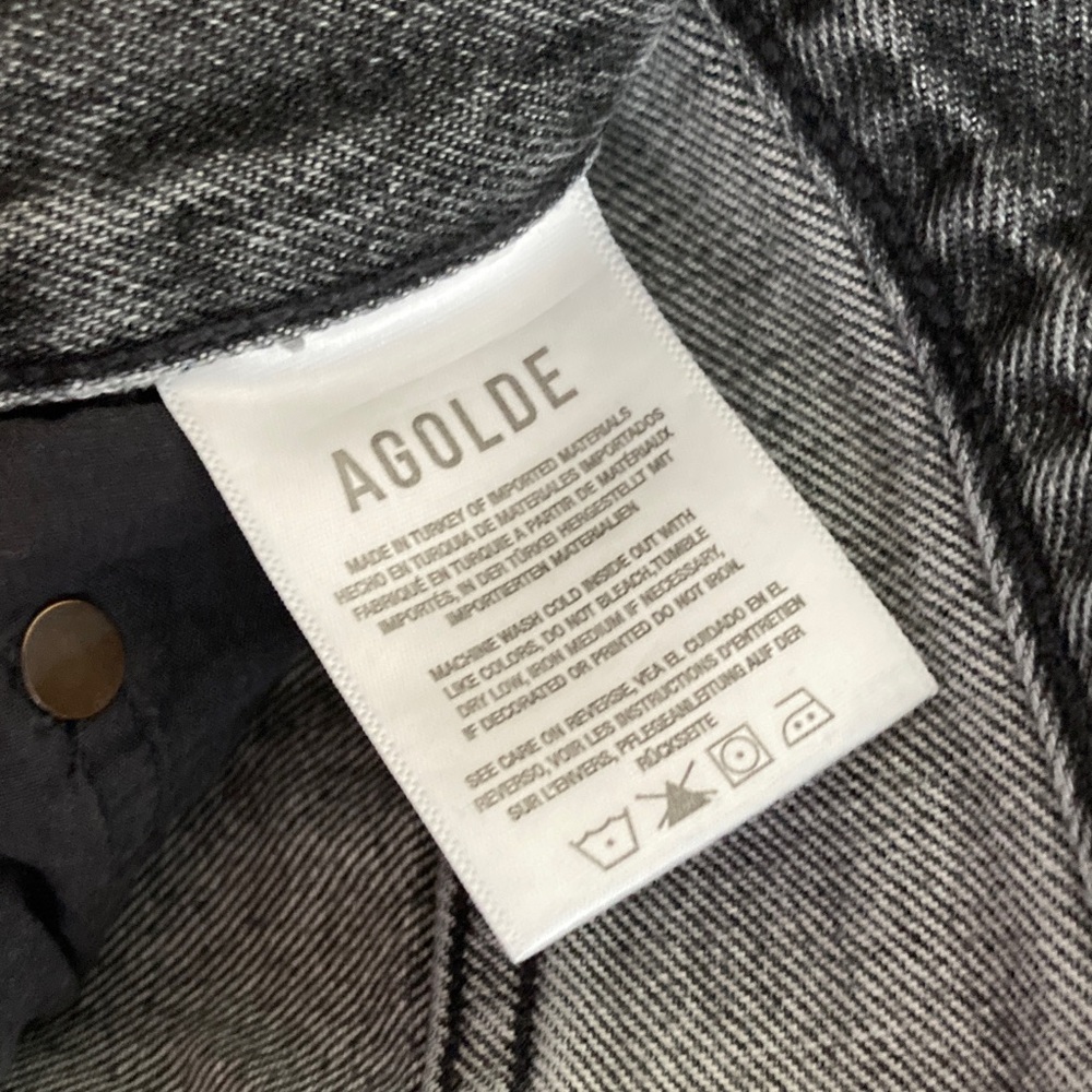 Agolde Distressed Gray Jeans - Picture 7 of 9